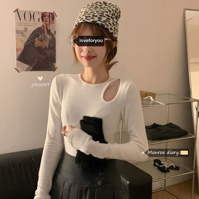 Tシャツ シャツ レディーススプリングルーズトップス ロング 春物 モンロー46259582247