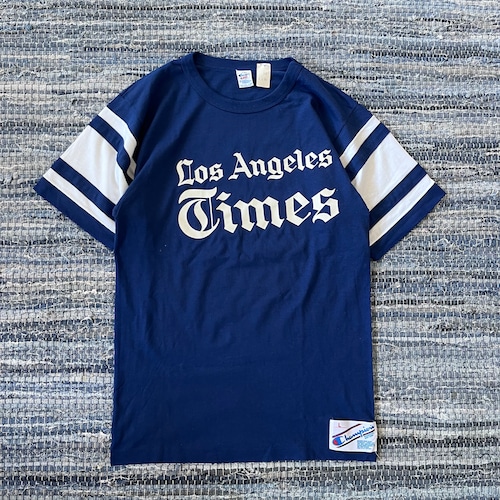 1980's Deadstock "LA Times" Football Tee by Champion