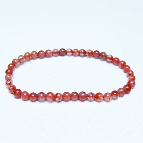 ナンホーンアゲート ブレスレット 4mm アゲート ブレス 一点物 メール便可 [M便 1/10] 111-47422