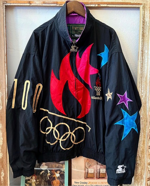 90's〜 STARTER "Atlanta Olympic model"embroidery  nylon  jacket 【S】