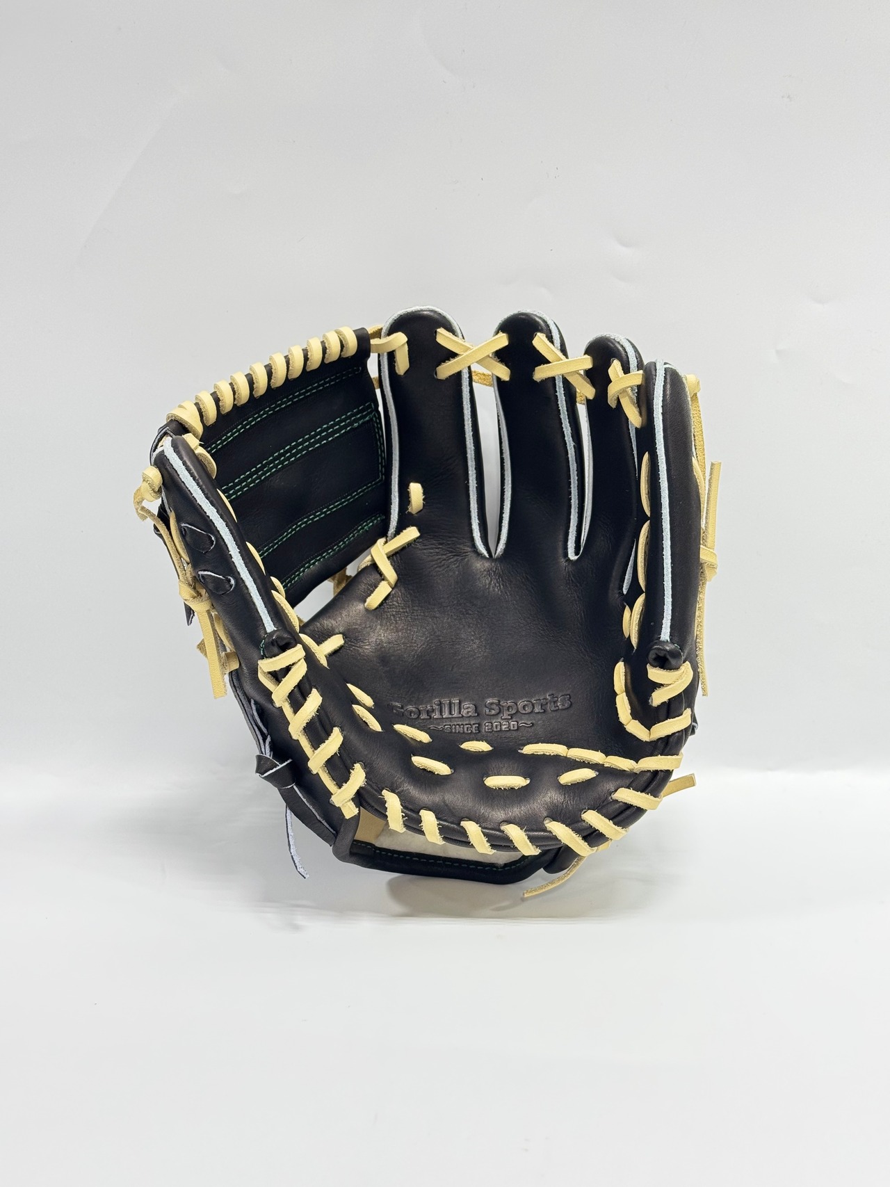 GSｰゴリラスポーツ　スタンダードシリーズ　硬式仕様グラブ　右投げ用　当て挟み型　ゴリラブラック×キャラメル　GSｰ9（ワンピースウェブ）・画像7