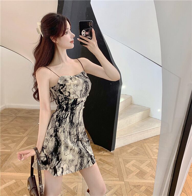 サマースタイルホルタードレス ショートスカート スリムウェスト 夏物 ドラファッションホール77508410749