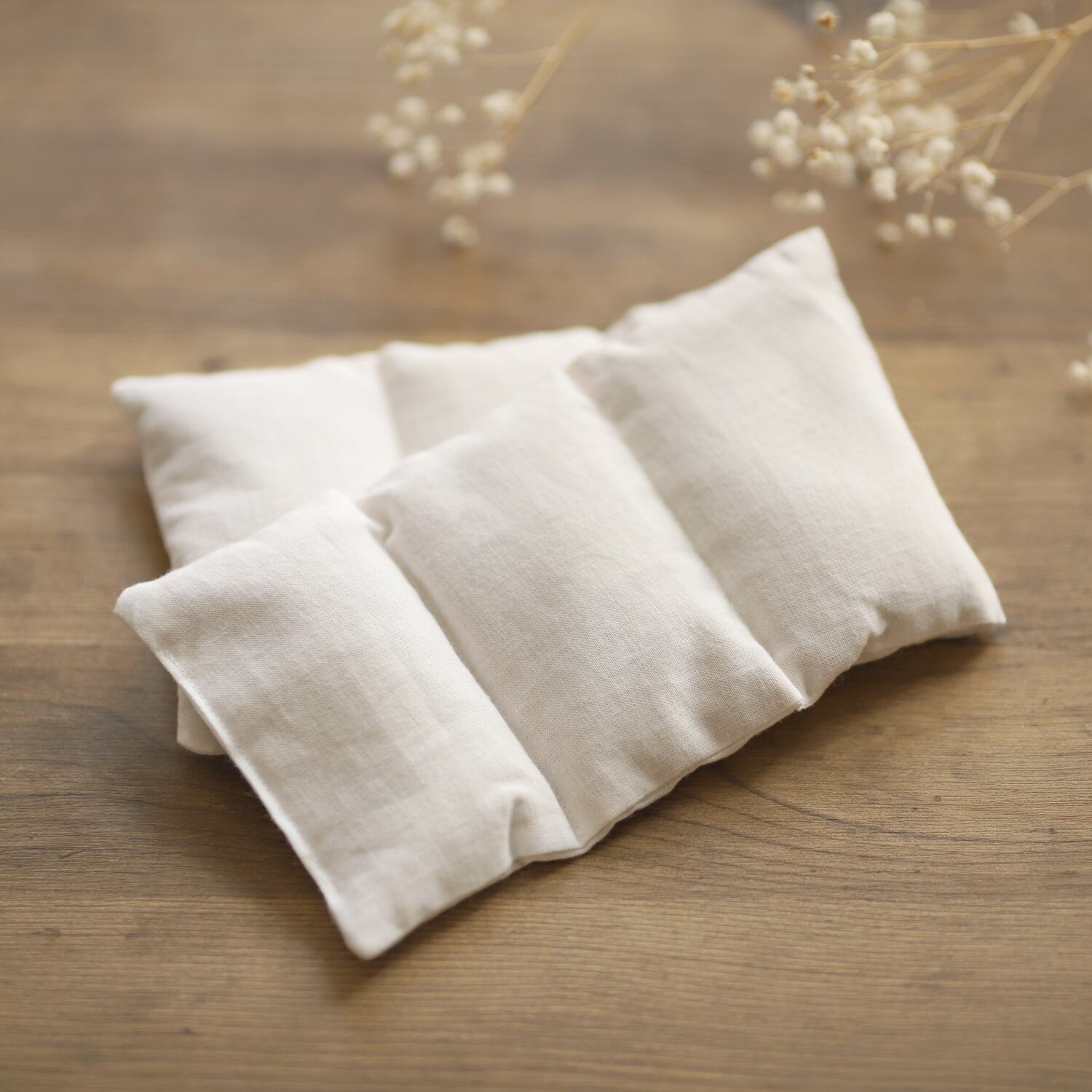 再販《足用2個セット》米ぬか・玄米カイロ グレージュ マジックテープ