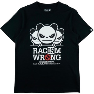 SALE【HIPANDA ハイパンダ】メンズ Tシャツ MEN'S RACISM WRONG MESSAGE SHORT SLEEVED T-SHIRT / WHITE・BLACK