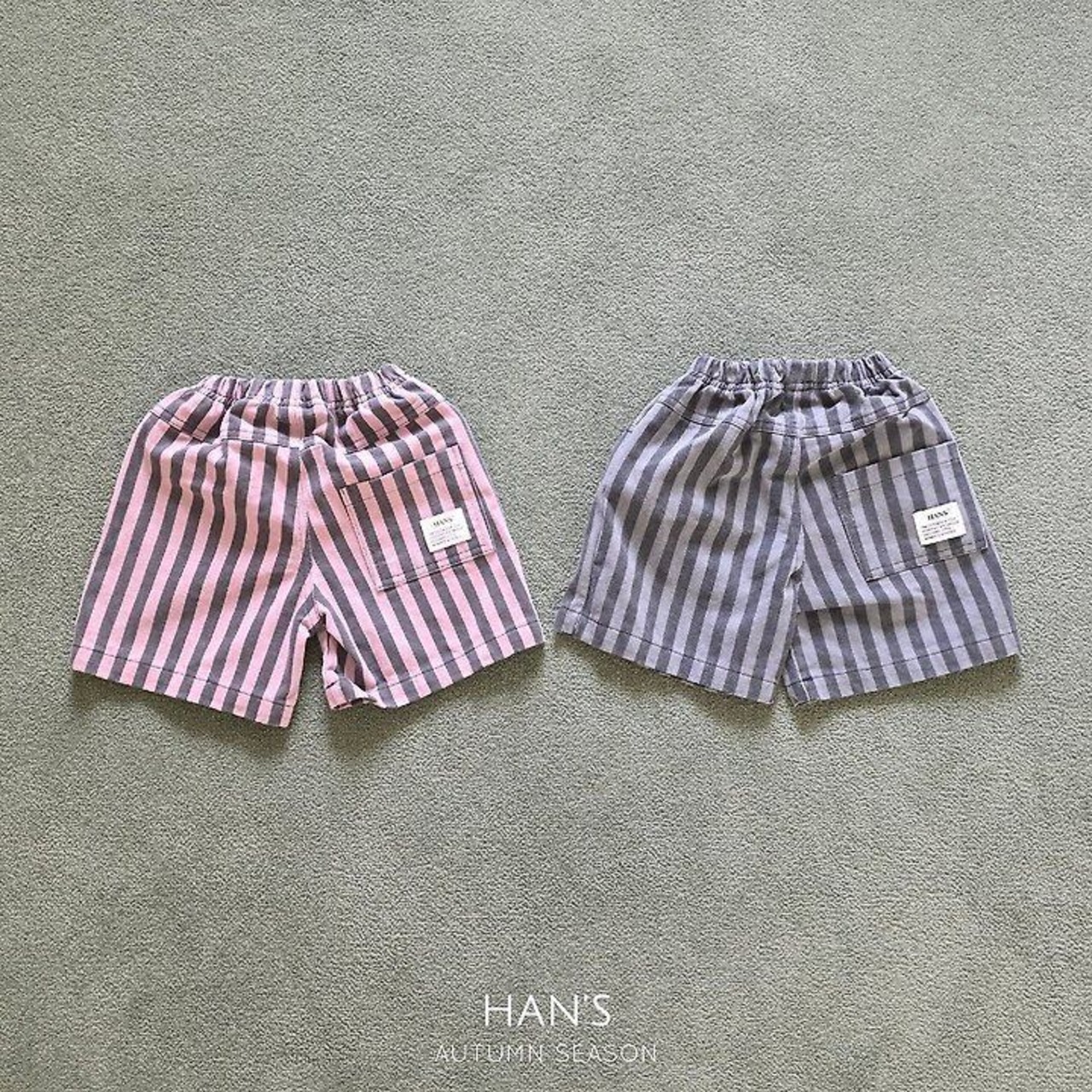 韓国子供服 / 26Autumn / 〖取寄〗Hans / ボーダー七分パンツ / キッズ服 / ジュニア服 *XS~JM*