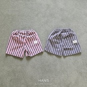 韓国子供服 / 26Autumn / 〖取寄〗Hans / ボーダー七分パンツ / キッズ服 / ジュニア服 *XS~JM*