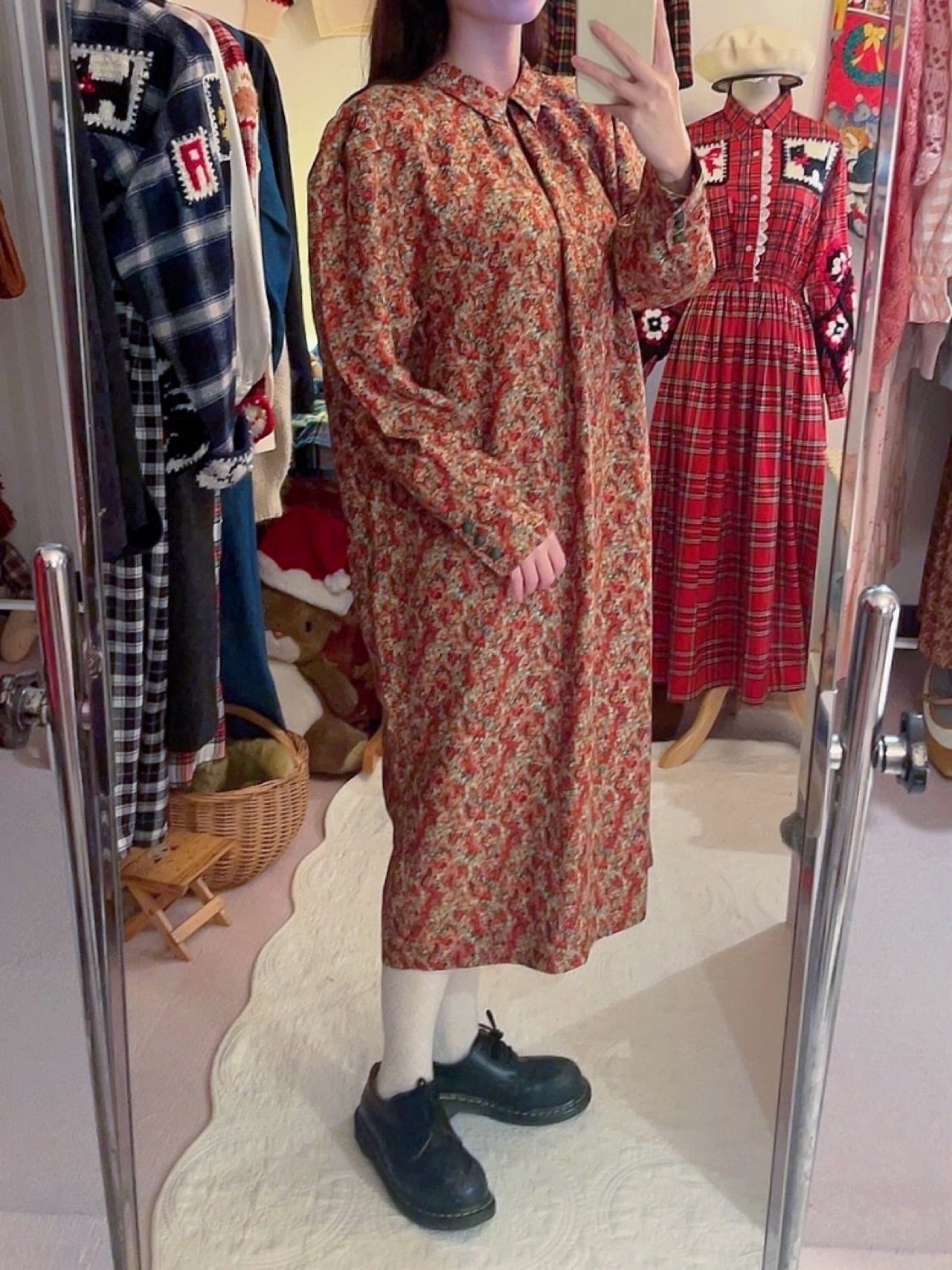 mini rose gather one-piece