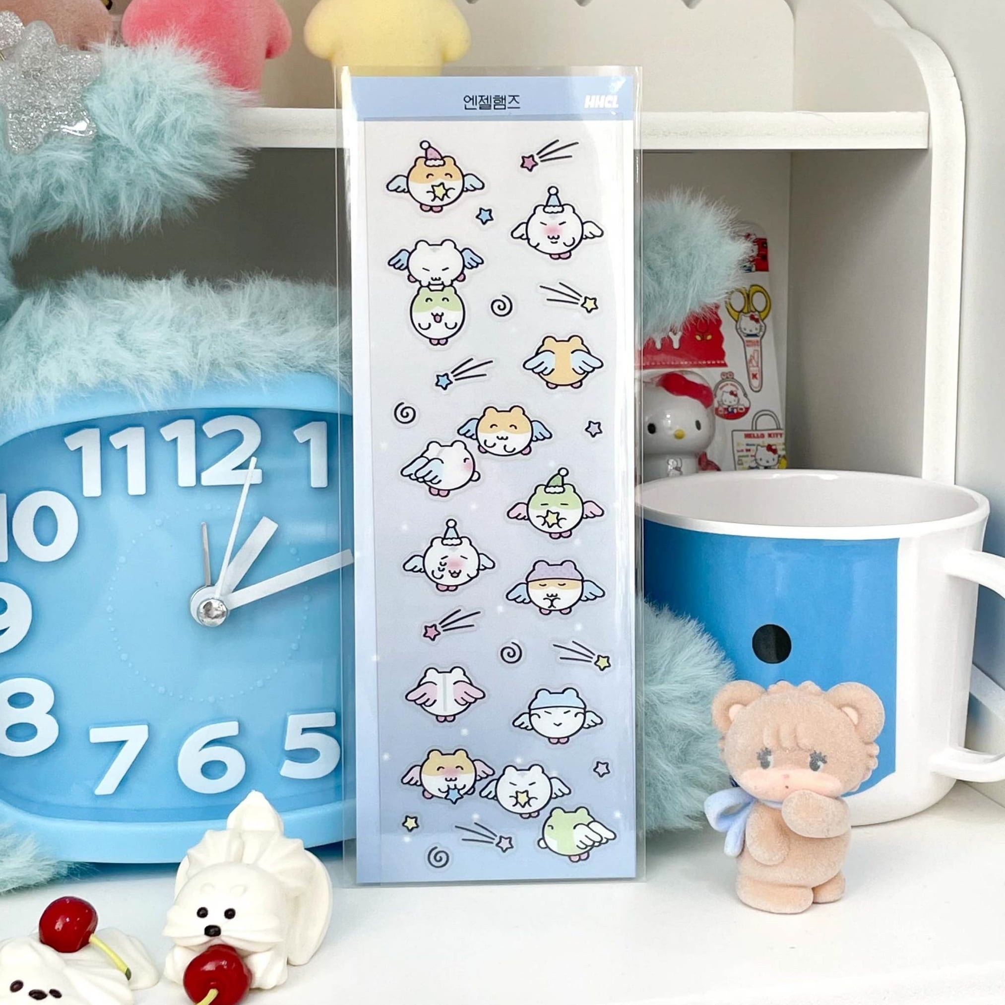 HEEHEECLUB] エンジェルハムズ ミニ クリア ステッカー | moim - 韓国