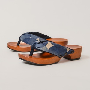 水鳥工業 hitete スタンダード 4.5cmヒール  KT-54 水彩ドット/紺・紺  21cm～25.5cm