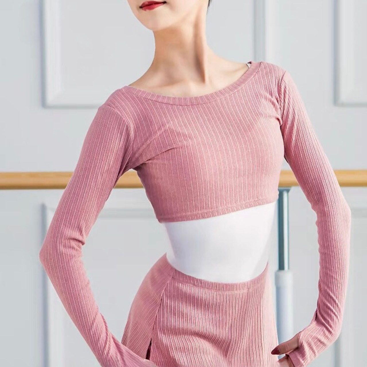 【即納】ミドリフトップスニット ラベンダー M L0513