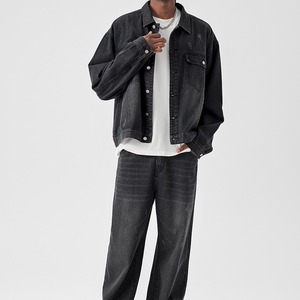 ウォッシュドブラックデニムジャケット（別売りでセットアップのパンツあり）　935