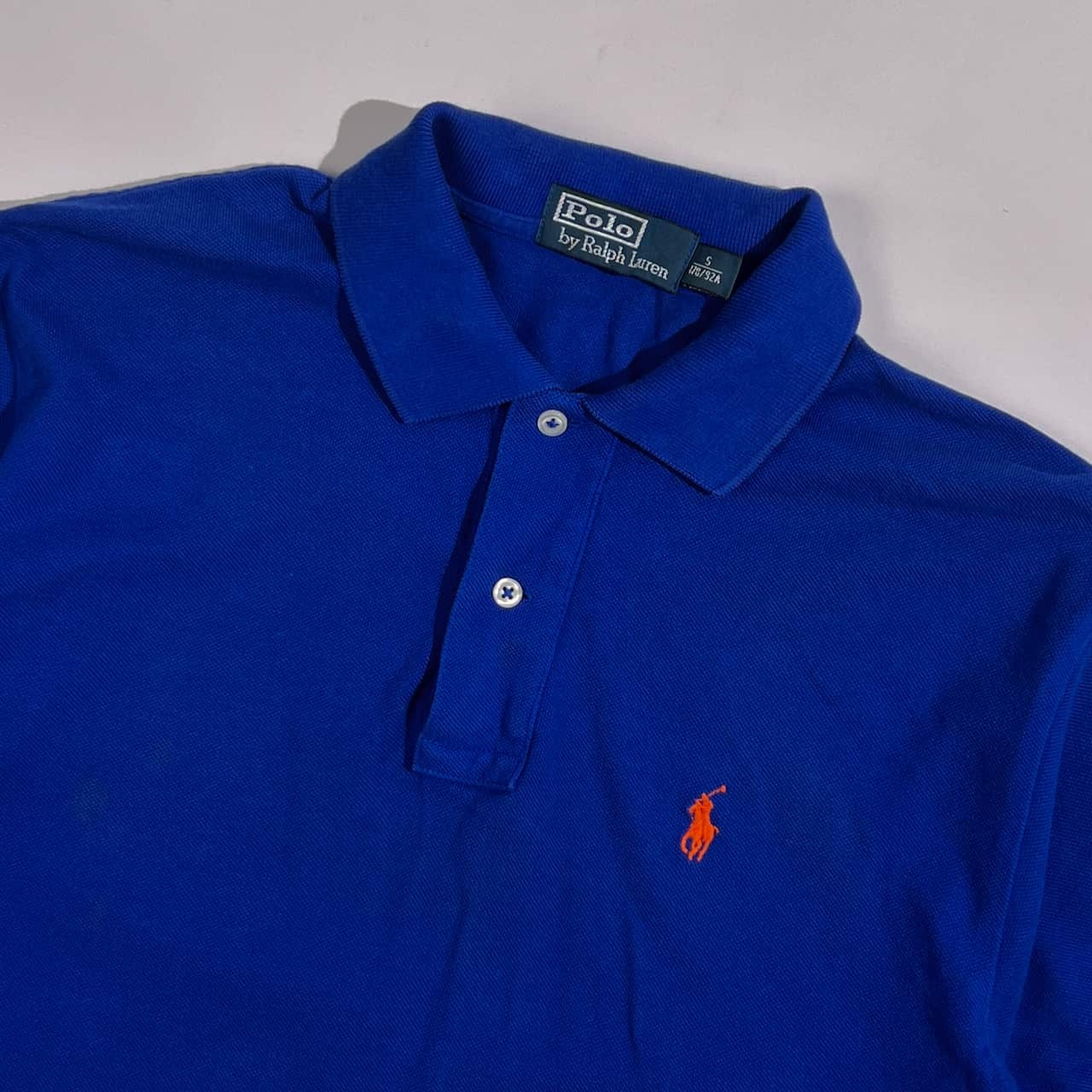 Polo by Ralph Lauren ポロラルフローレン ワンポイント 鹿の子 半袖 ポロシャツ S/170/92A/ブルー系 メンズ