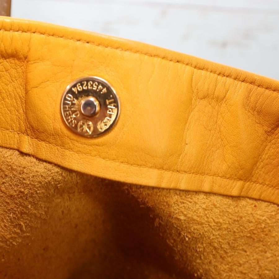 OLD COACH オールドコーチ ショルダーバケツバッグ 黄色 本革 極上品