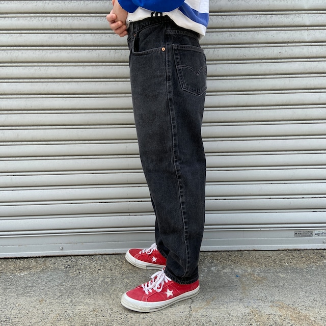 Levi's 560 ブラックデニムパンツ　W33L30 2002年製　後染め