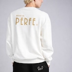 ワンポイントロゴ刺繍×バックプリントトレーナー