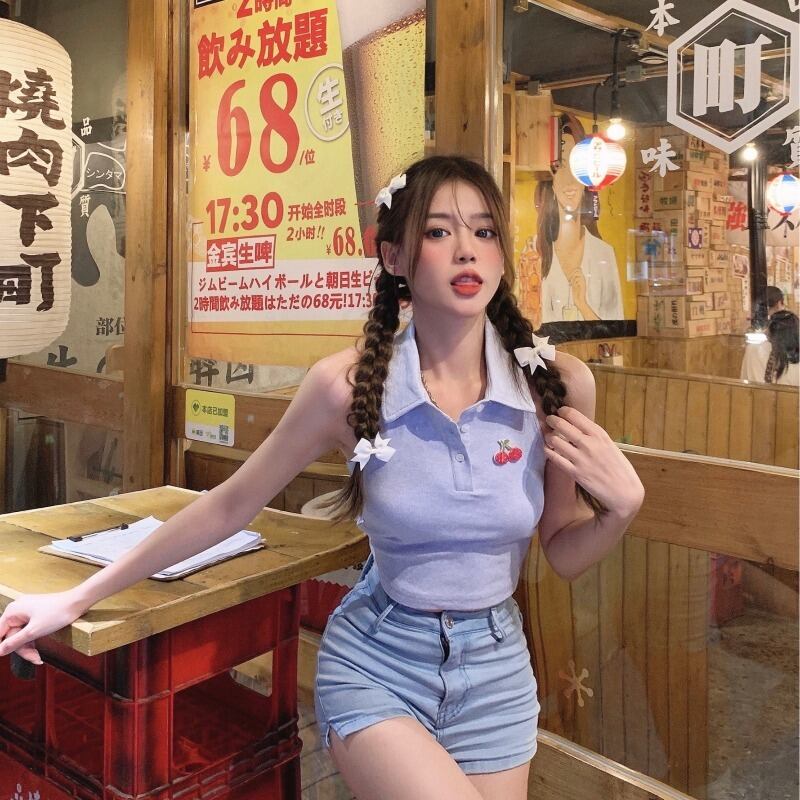 ホルターニットサマーショートスタイルジャケット 夏物 ピュア ブラックストロベリース36198856800