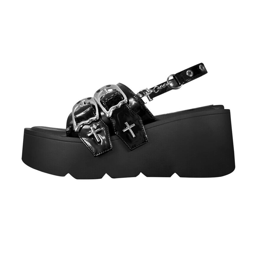 厚底 黒 スターウォーズ サンダル イレギュラーチョイス ゴスロリ ロリータ 厚底 黒 スターウォーズ サンダル イレギュラーチョイス ゴスロリ ロリータ