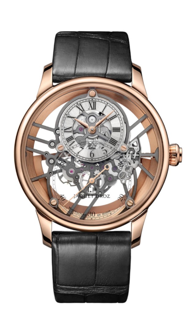 【JAQUET DROZ ジャケ・ドロー】GRANDE SECONDE SKELET-ONE RED GOLD　グラン・セコンド スケルトン（レッドゴールド）／国内正規品 腕時計