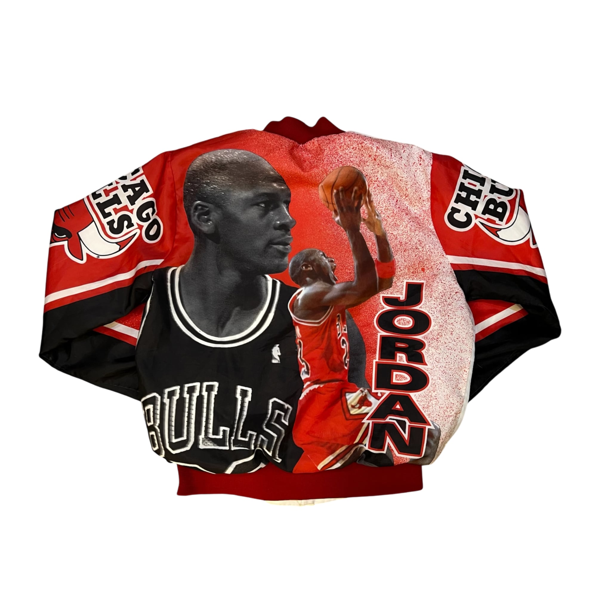 80's Chalk Line Chicago Bulls Jordan Print Jacket | BLUE 80's Chalk Line Chicago Bulls Jordan Print Jacket | BLUE