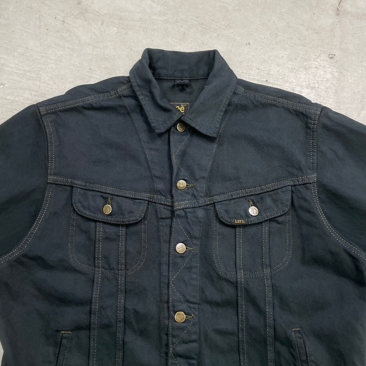 Lee RIDERS リー ブラックデニムジャケット メンズXL相当 古着 