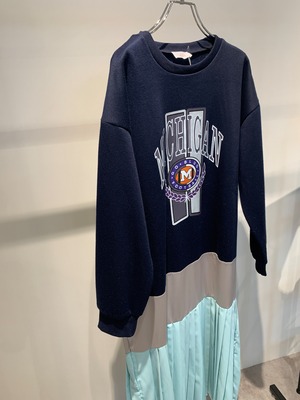 pleats docking sweat one-piece