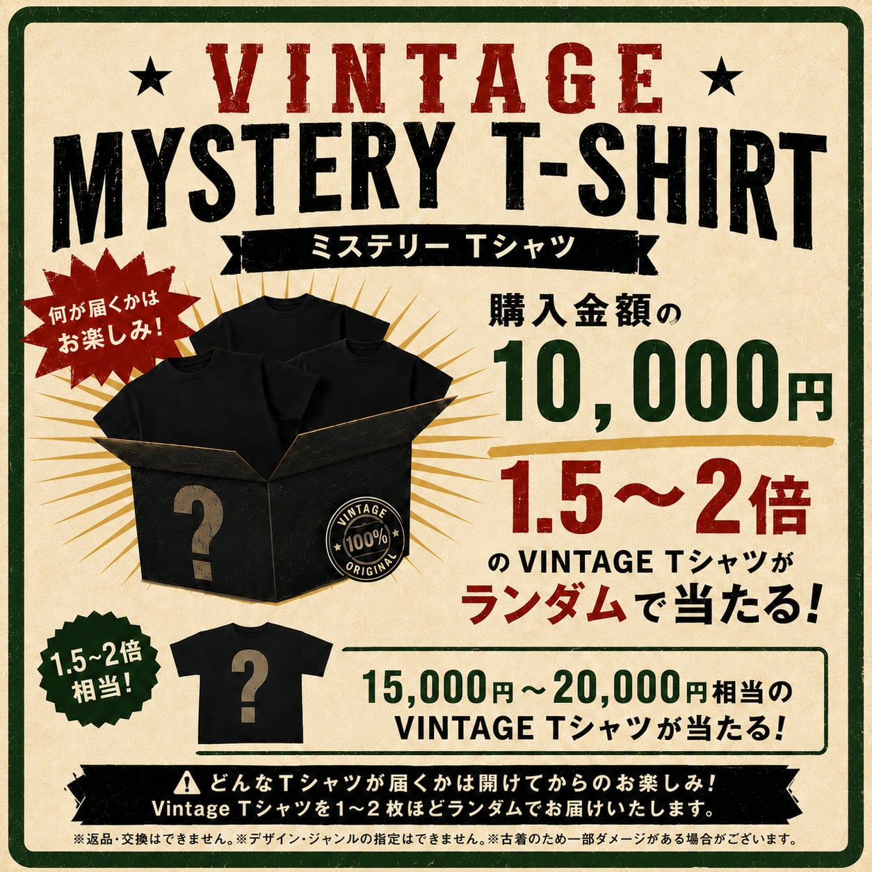 VINTAGE MYSTERY T-SHIRT【¥10,000-】
