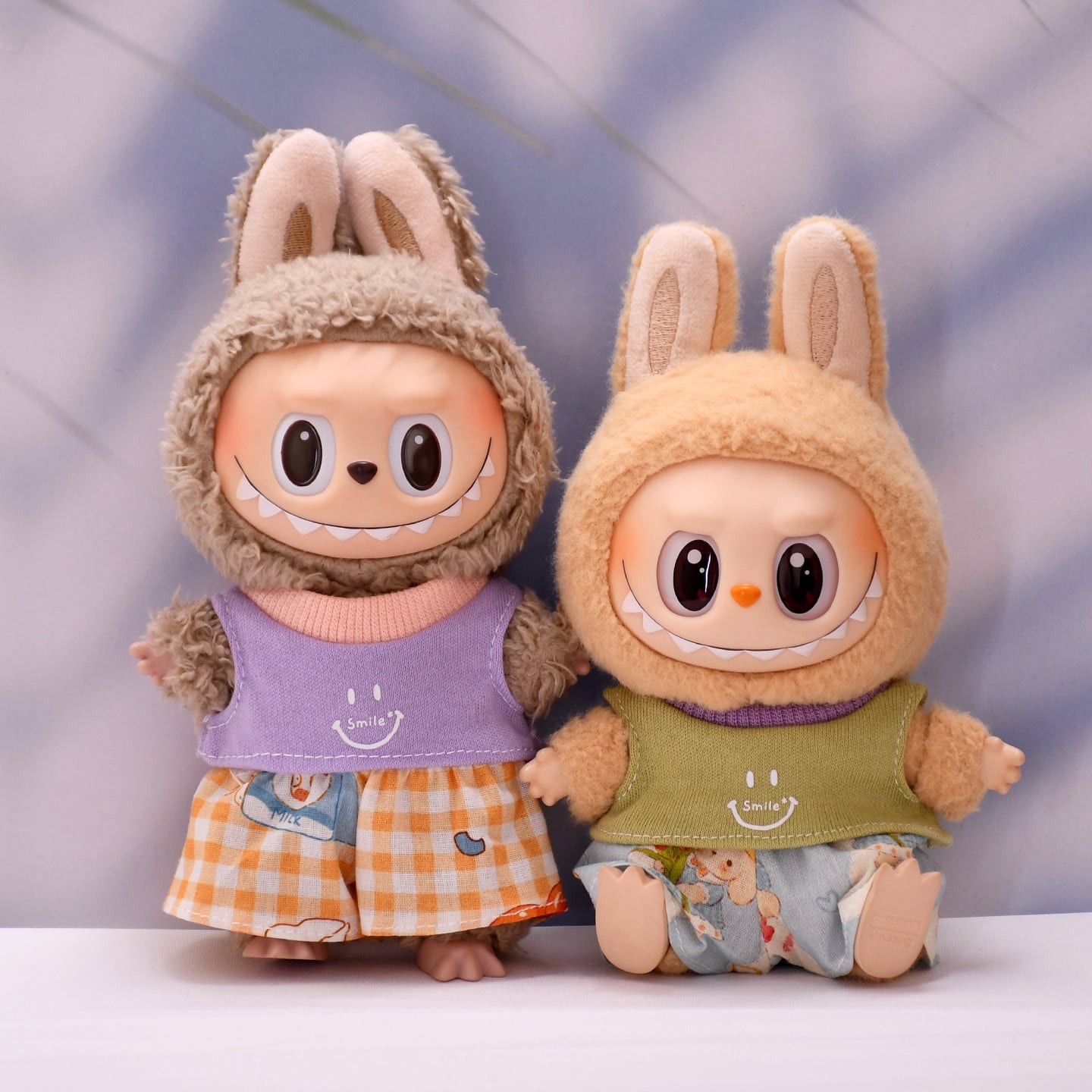 Labubu 1-3代用 サマー カジュアル トップス+パンツ ラブブ ぬいぐるみ