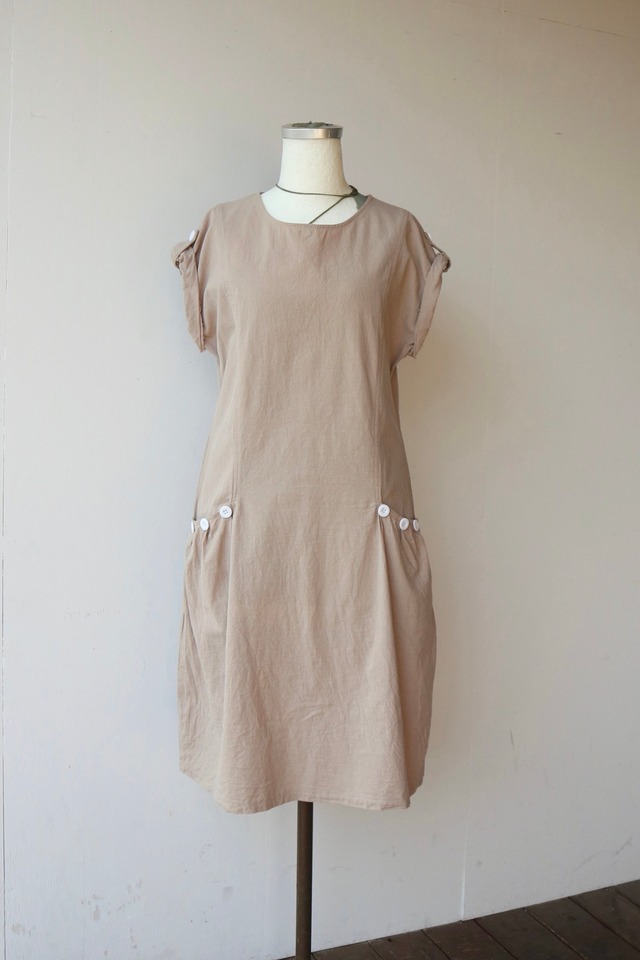 rollup sleeve natural one-piece