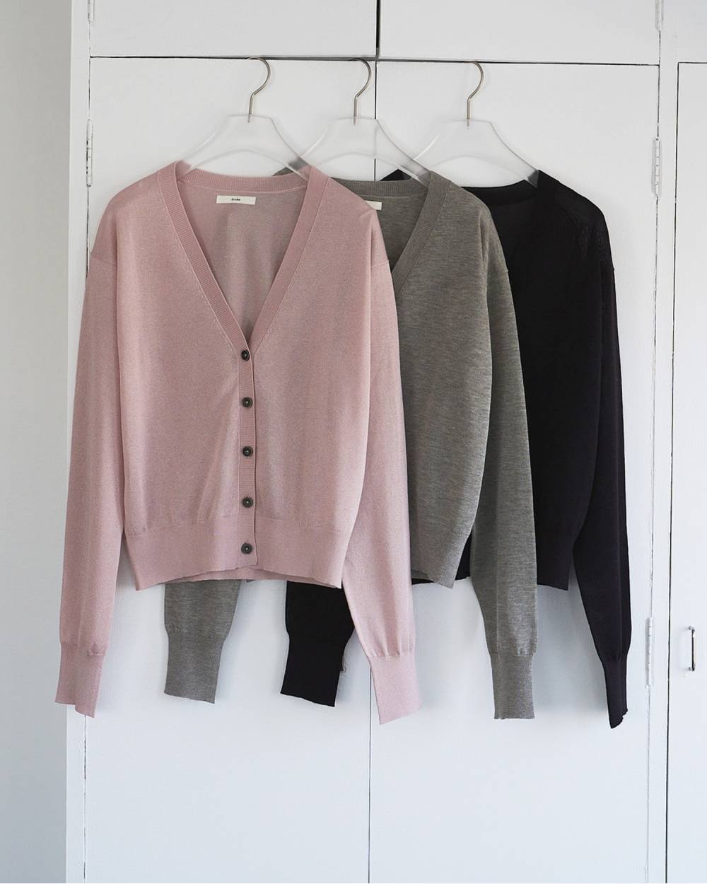 anuke(アンヌーク) Highgauge Sheer Cardigan | サウスオレンジ