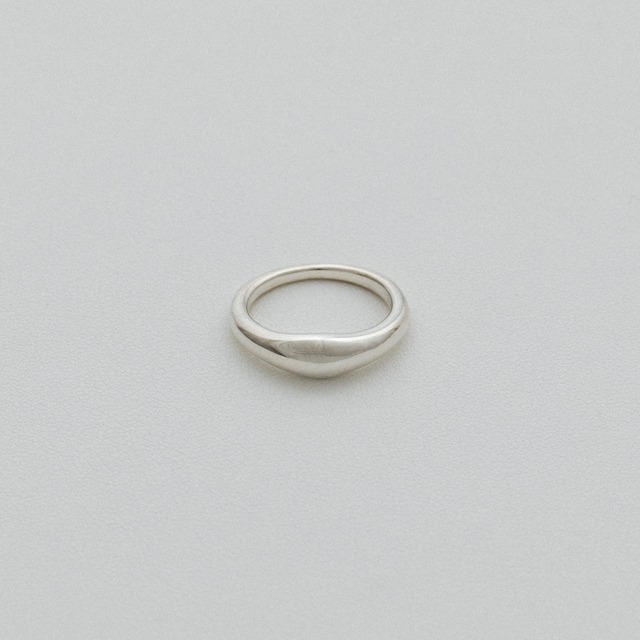 Stone cut ring medium Silver