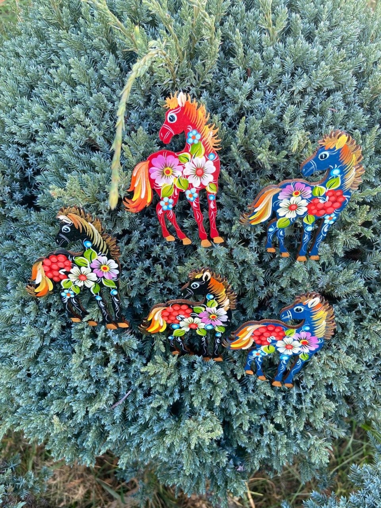 ペトリキフカ塗りのマグネット 2026/午年モデル　馬（Khomenko製作） - 5