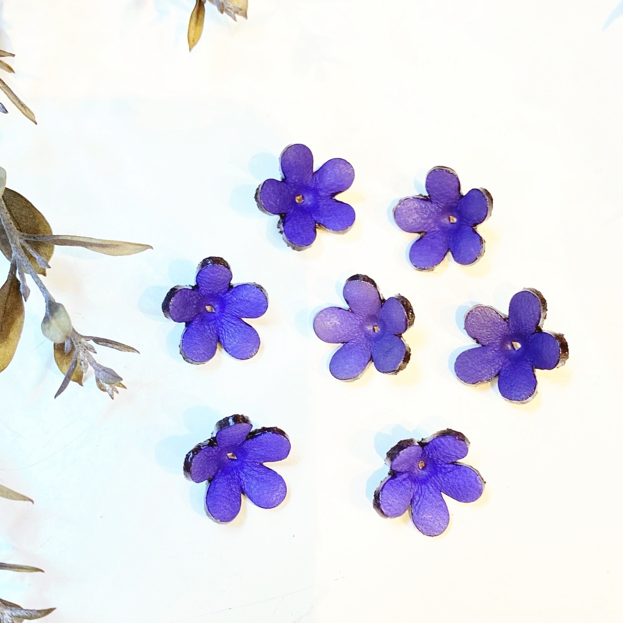 【アウトレット】ジャスミン (ピン無しタイプ)7個入(パープル） - 3