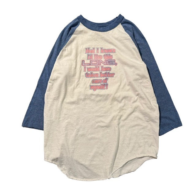 80's TPLUS "50 and NIFTY" RAGLAN SLEEVE TEE  SINGLE STITCH  MADE IN USA【DW980】