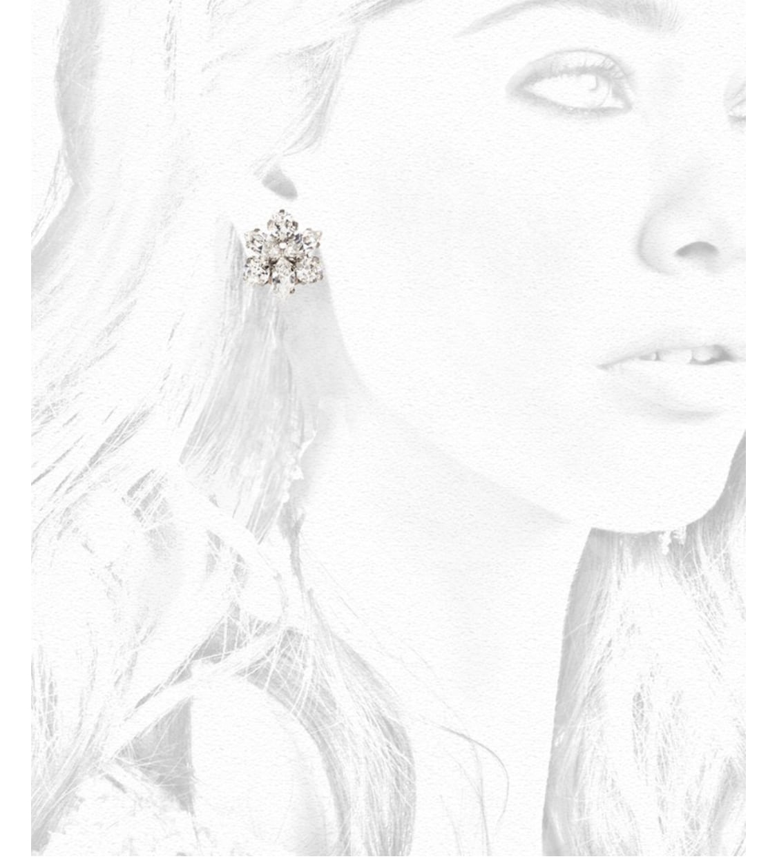 Elizabeth Bower】Juliette Stud Clear ピアス | ウェディング