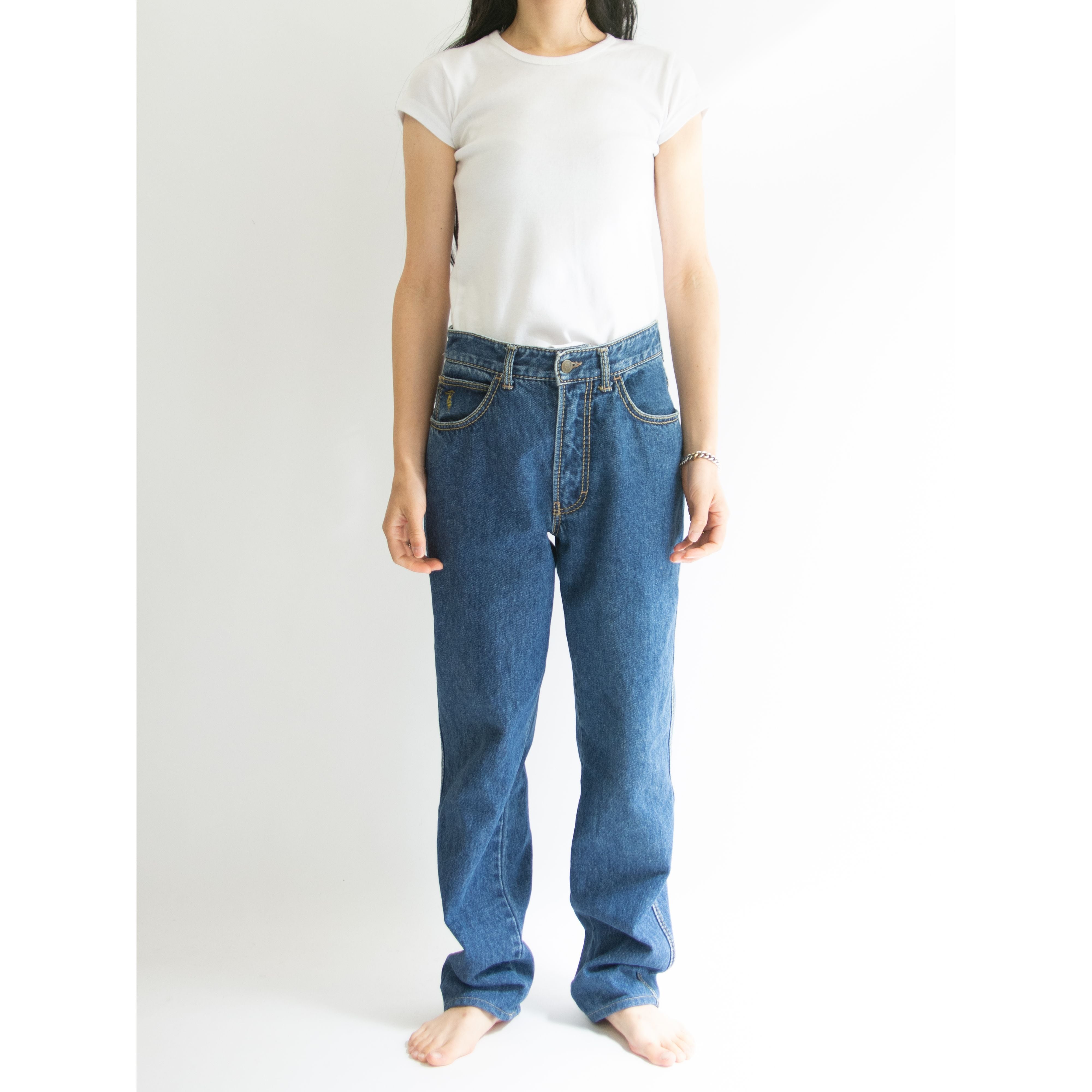 TRUSSARDI Jeans】Made in Italy 100% Cotton Tapered Denim Pants W31（トラサルディ  イタリア製テーパード デニムパンツ ジーンズ） | MASCOT/E