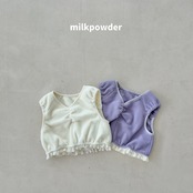 ミルクパウダー / milkpowder / ソムソムフリースベスト / 韓国子供服 / キッズ / 26winter〖取寄〗*XS~JS*