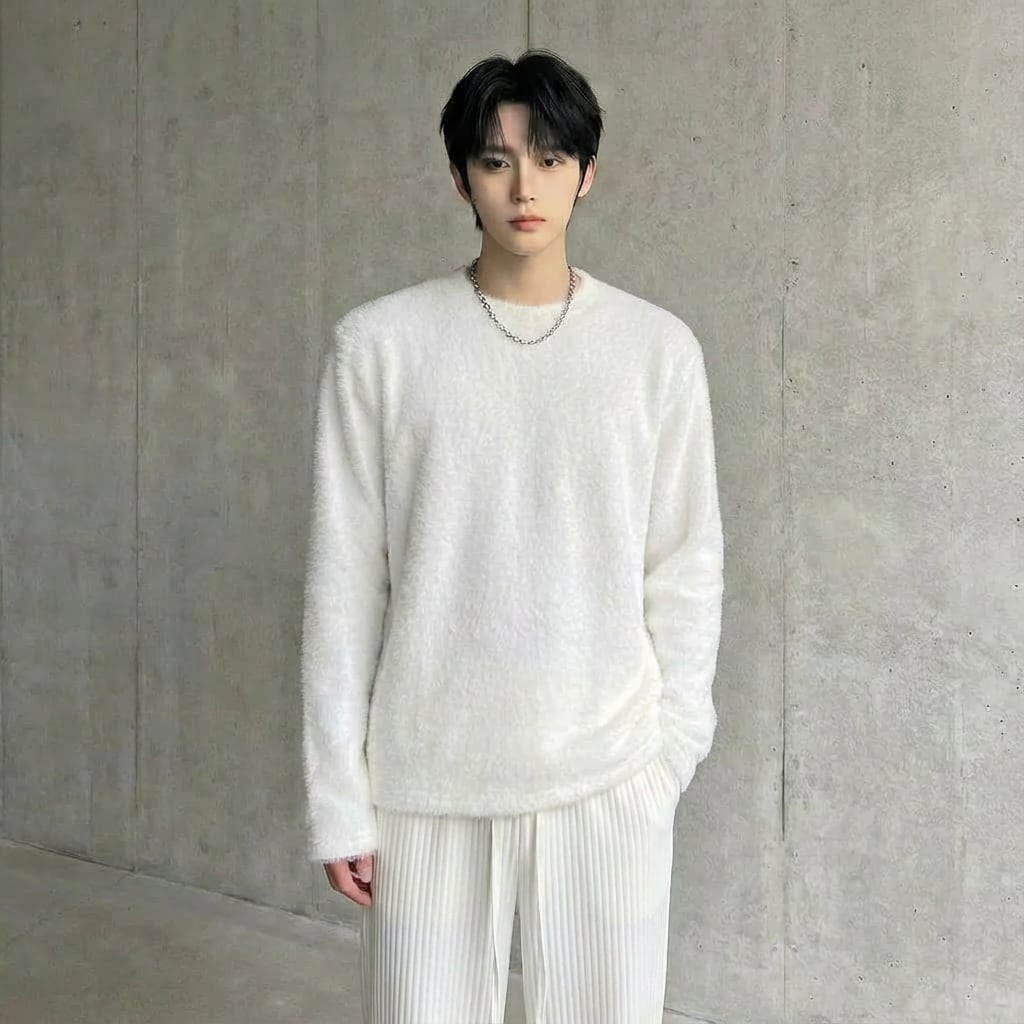 シャギータッチ クルーネックプルオーバー 3カラー D12230