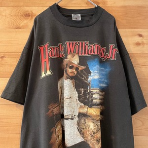 【FRUIT OF THE LOOM】 90s Hank Williams Jr ハンクウィリアムズ JR XL シングルステッチ Tシャツ US古着 アメリカ古着