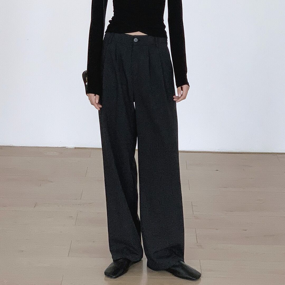 ドレープスーツストレートパンツ K0441
