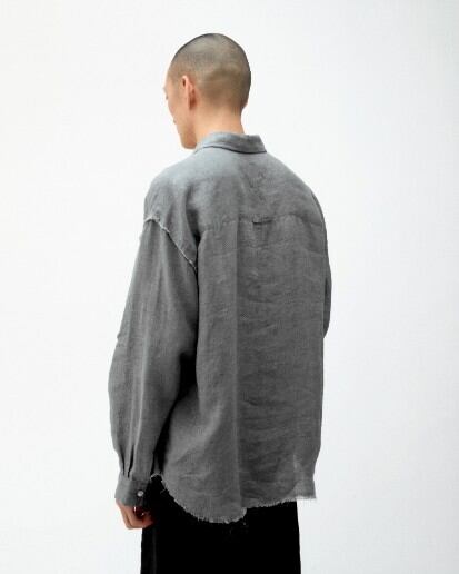 ☆RIIZE ショウタロウ 着用!!【COOR】LINEN RAW CUT SHIRT ☆RIIZE ショウタロウ 着用!!【COOR】LINEN RAW CUT SHIRT