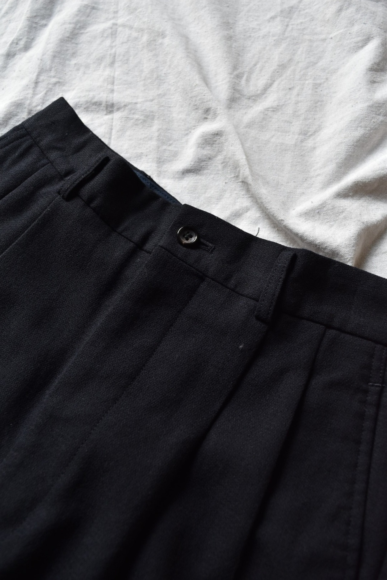 "COMME DES GARCONS HOMME" "田中オム" black slacks