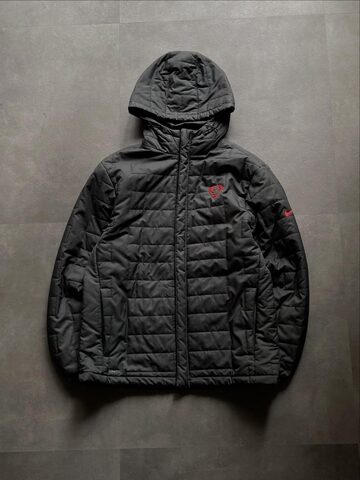 90s OLD STUSSY/Down Jacket/紺タグ/L/ダウンジャケット/刺繍ロゴ 