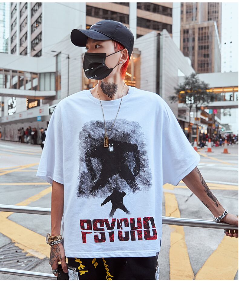 全2色 Tシャツ カットソー プリント カジュアル ストリート 