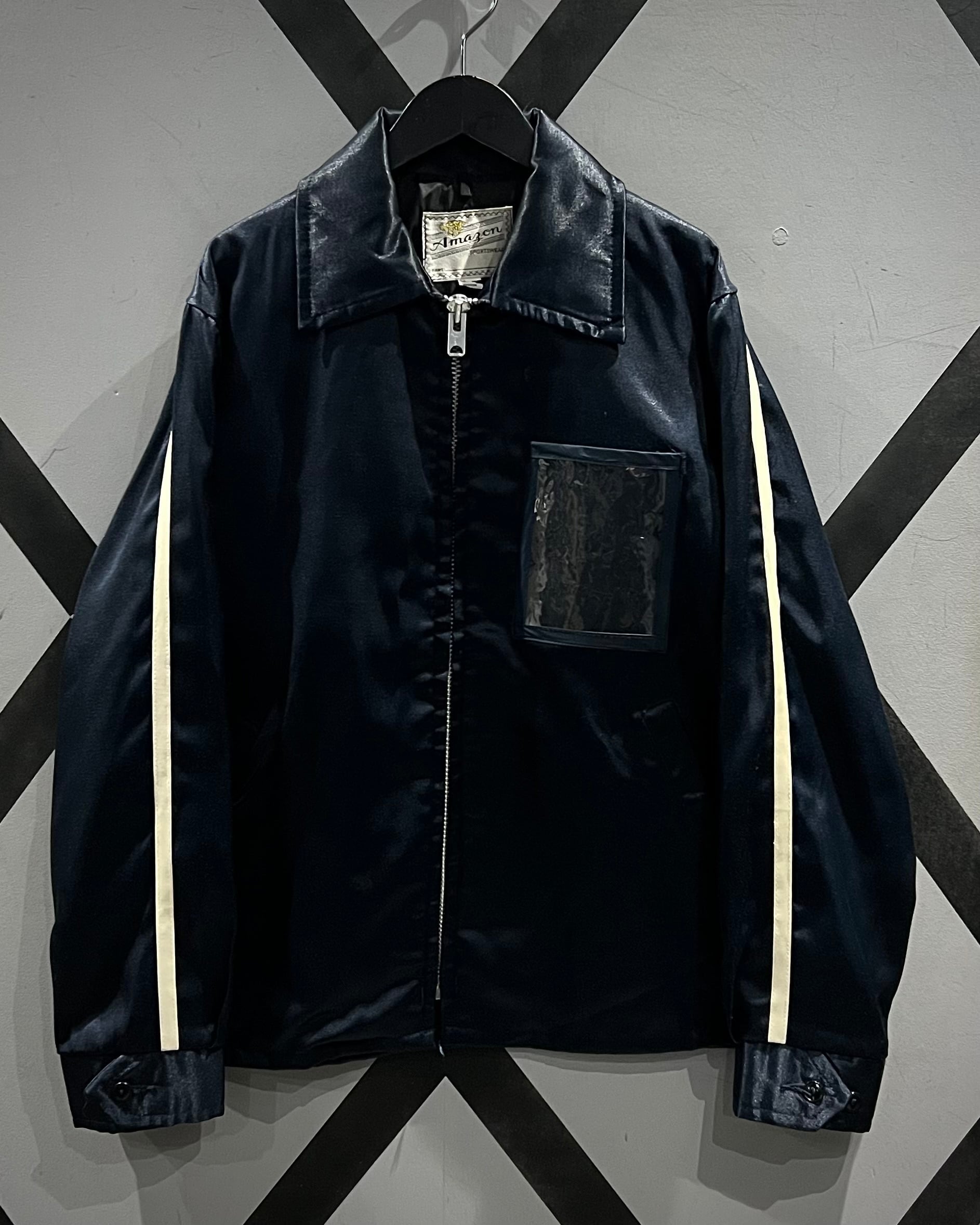 X VINTAGE】60~70's Vintage Skeleton Pocket Gimmick Zip Up Nylon