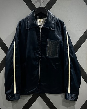 【X VINTAGE】60~70’s Vintage Skeleton Pocket Gimmick Zip Up Nylon Jacket