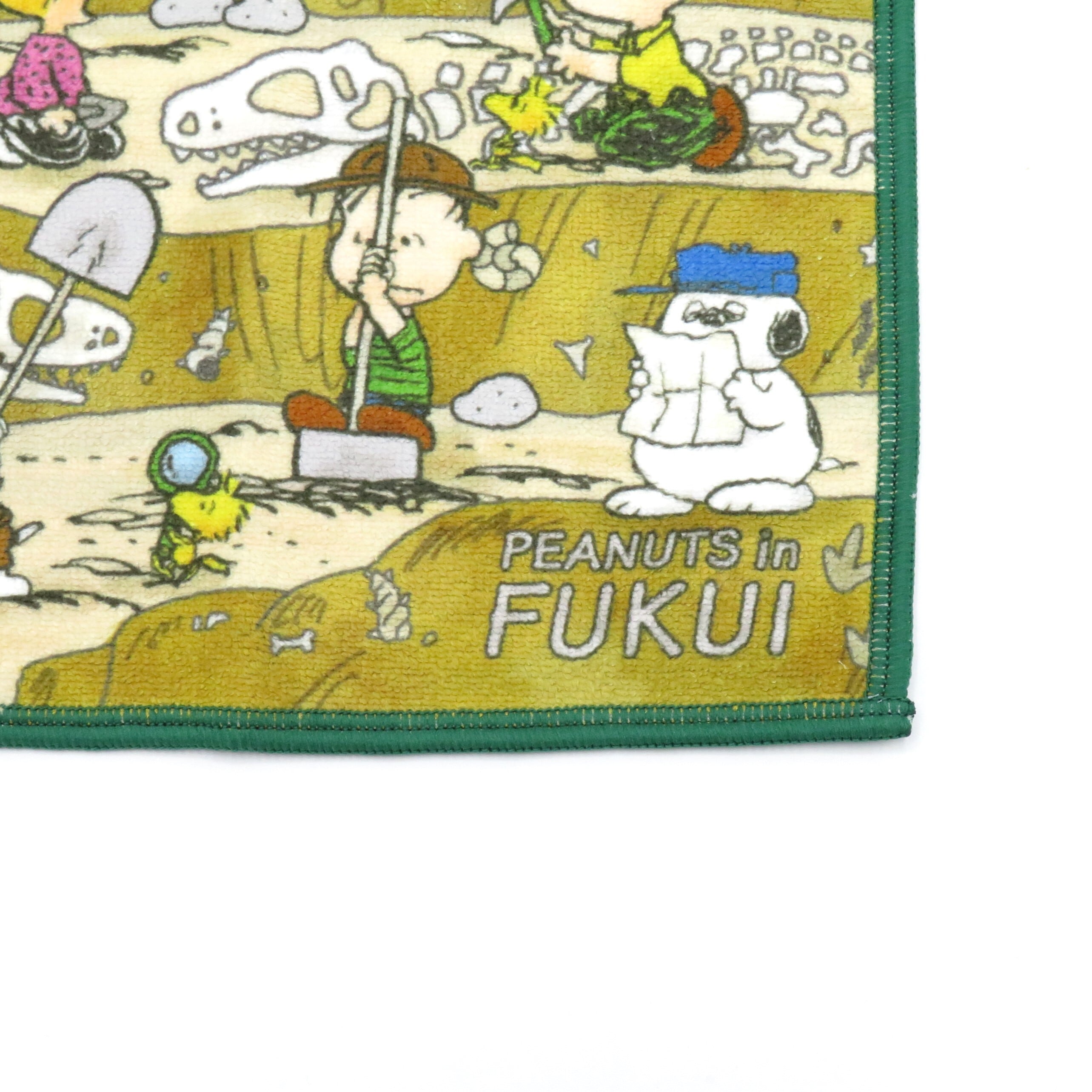 SNOOPY スヌーピー 福井限定 ハンカチ 恐竜 発掘 デザイン｜ご当地 お