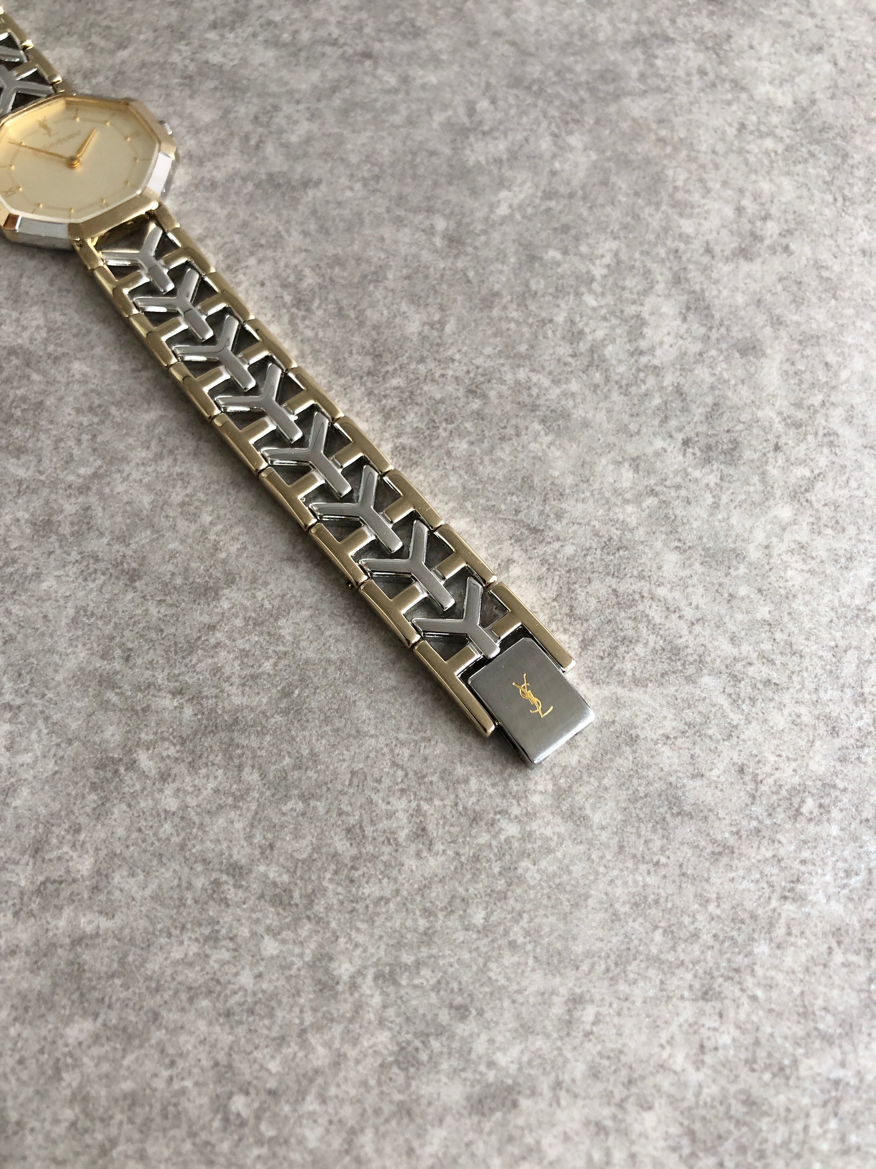 Yves Saint Laurent イヴ・サンローラン 腕時計 シルバー ゴールド