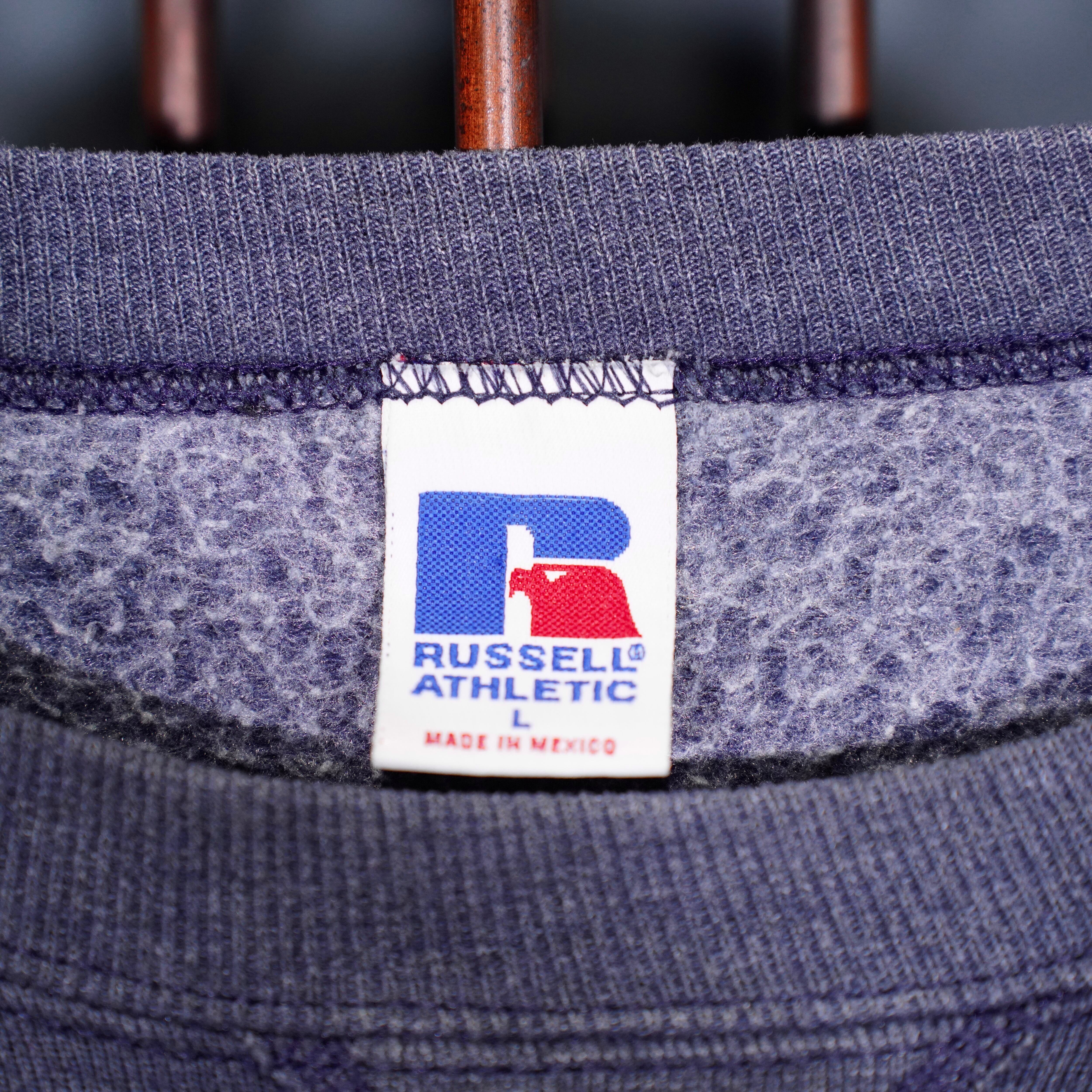 90's USA VINTAGE RUSSELL ATHLETIC FADED DESIGN SWEAT SHIRT MADE IN