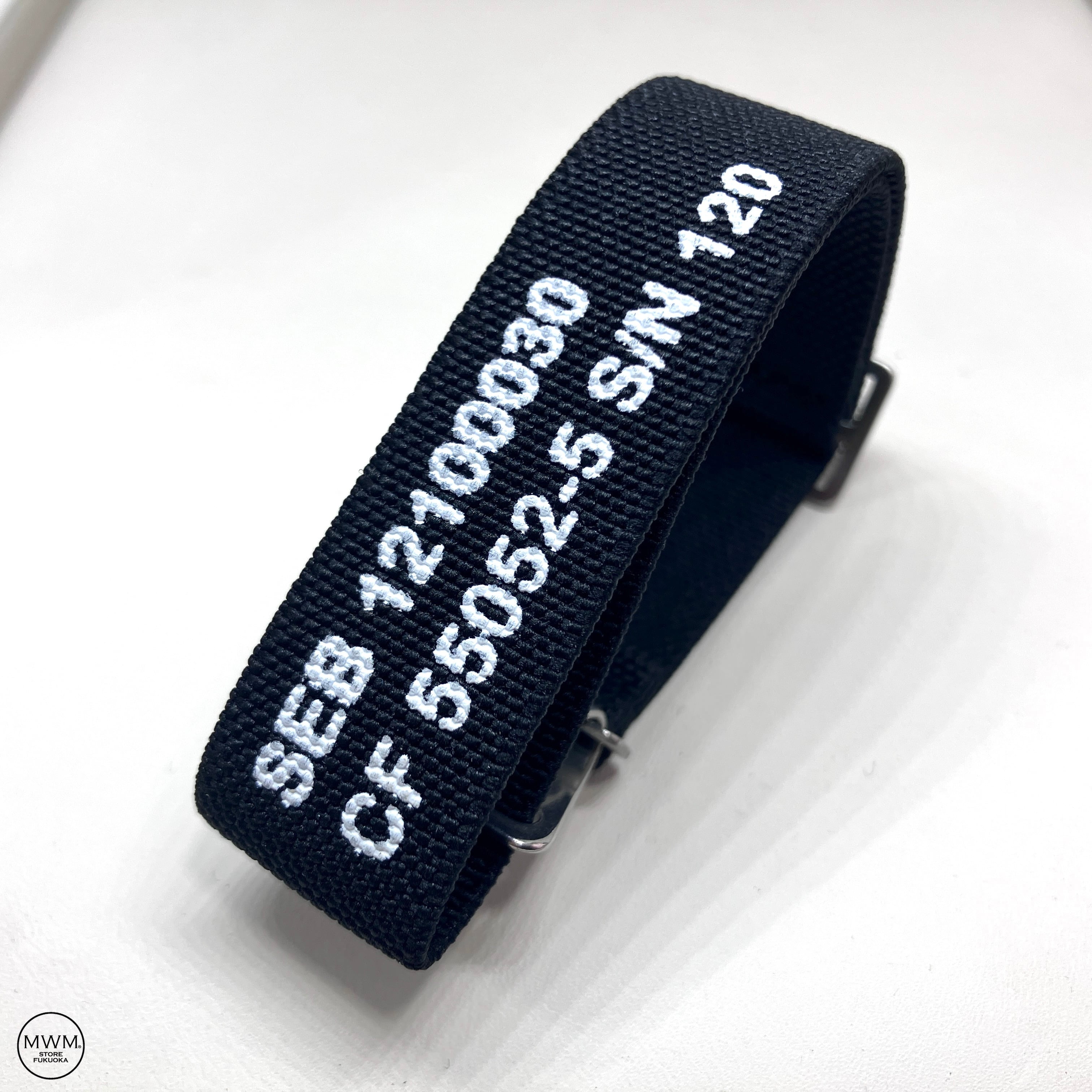 マリンナショナルタイプストラップ コードナンバー 20mm ブラック