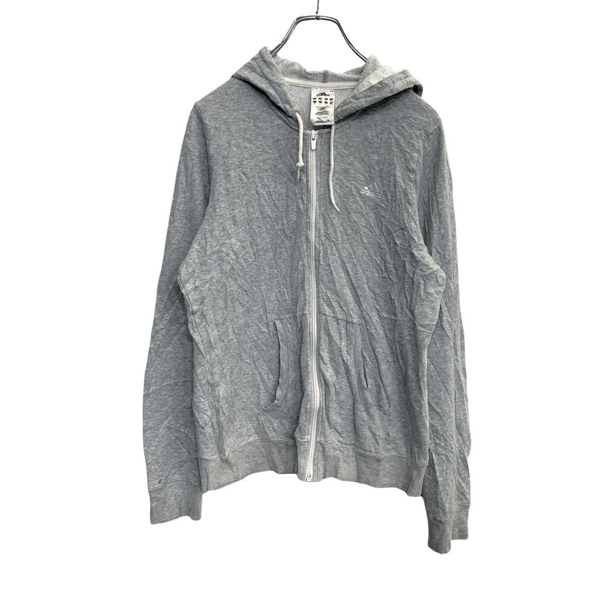 adidas グレー ジップアップ ジャンパー Mサイズ